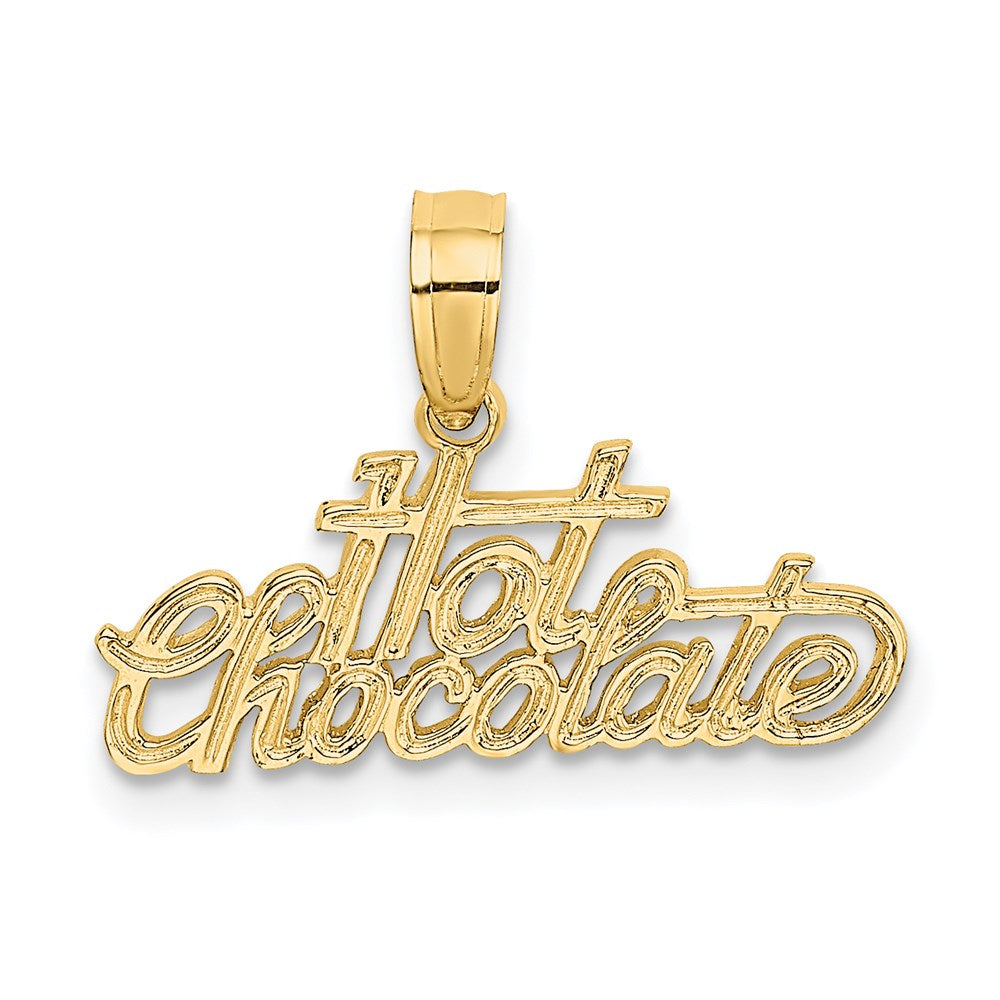 Million Charms 14K Yellow Gold Themed Polished & Engraved Hot Chocolate Charm