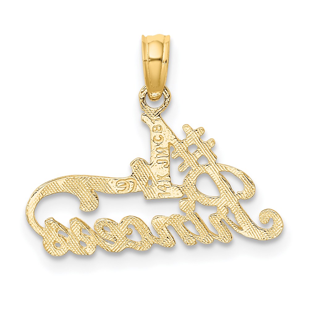 Million Charms 14K Yellow Gold Themed #1 Princess Charm