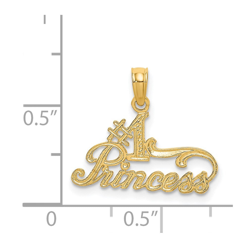 Million Charms 14K Yellow Gold Themed #1 Princess Charm