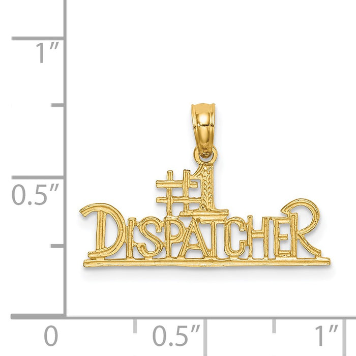 Million Charms 14K Yellow Gold Themed #1 Dispatcher Charm