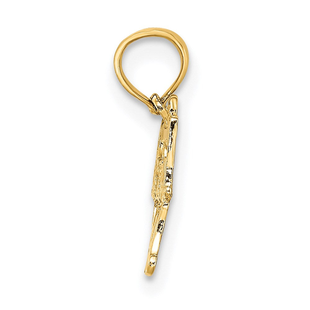Million Charms 14K Yellow Gold Themed Sports Baseball Mom Charm