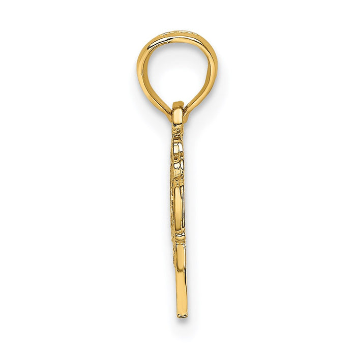 Million Charms 14K Yellow Gold Themed Block & Engraved Great Grandma Charm