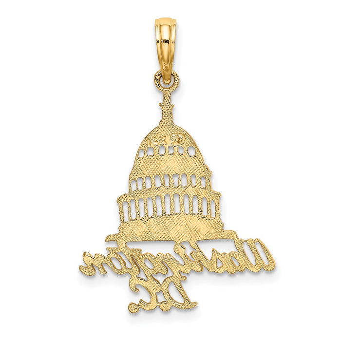 Million Charms 14K Yellow Gold Themed Washington D.C. Capital Building Charm