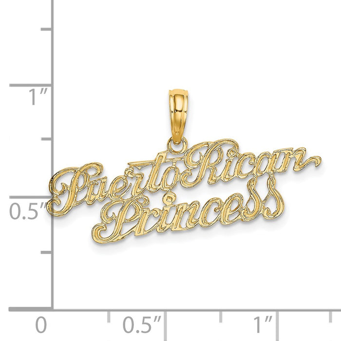 Million Charms 14K Yellow Gold Themed Puerto Rican Princess Charm