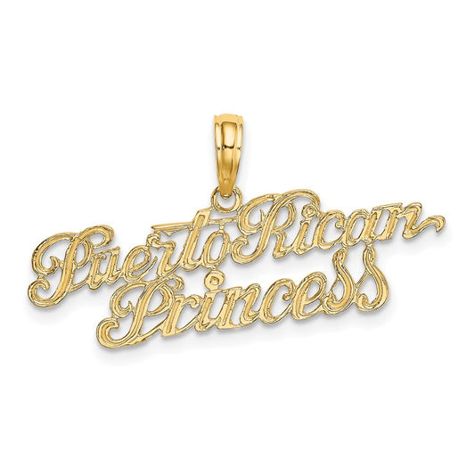 Million Charms 14K Yellow Gold Themed Puerto Rican Princess Charm