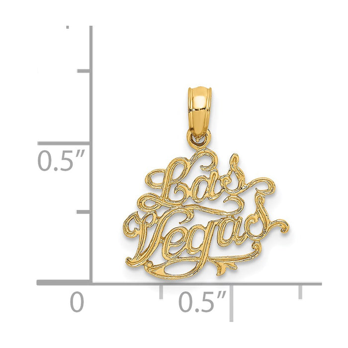 Million Charms 14K Yellow Gold Themed Las Vegas Charm