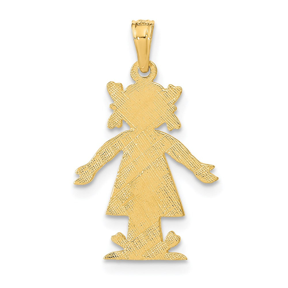 Million Charms 14K Yellow Gold Themed Girl Charm