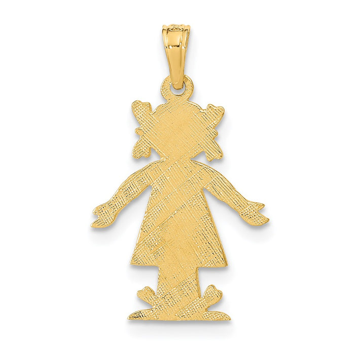 Million Charms 14K Yellow Gold Themed Girl Charm