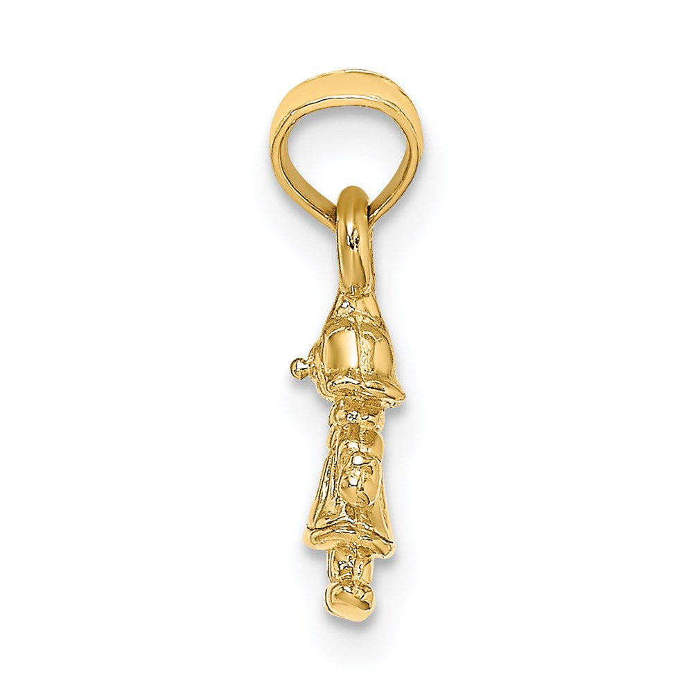 Million Charms 14K Yellow Gold Themed 3-D Mini Doll Charm
