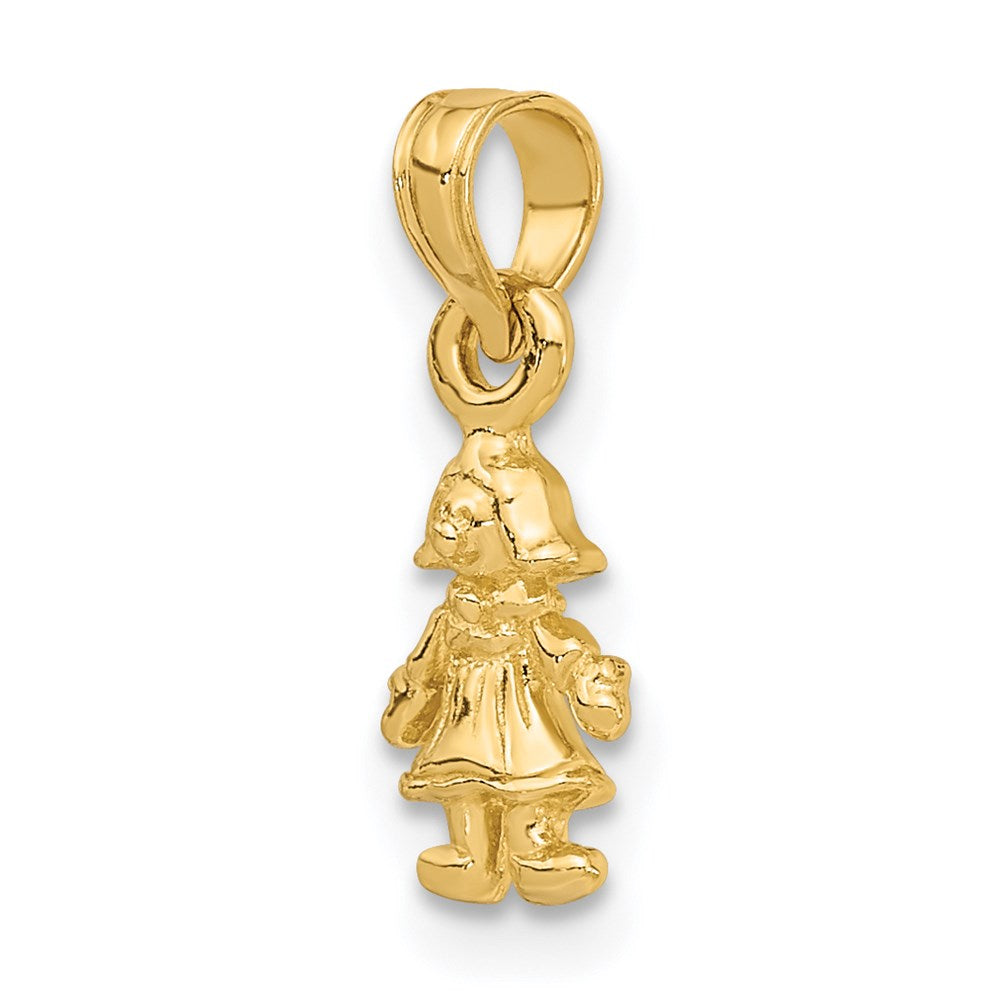 Million Charms 14K Yellow Gold Themed 3-D Mini Doll Charm