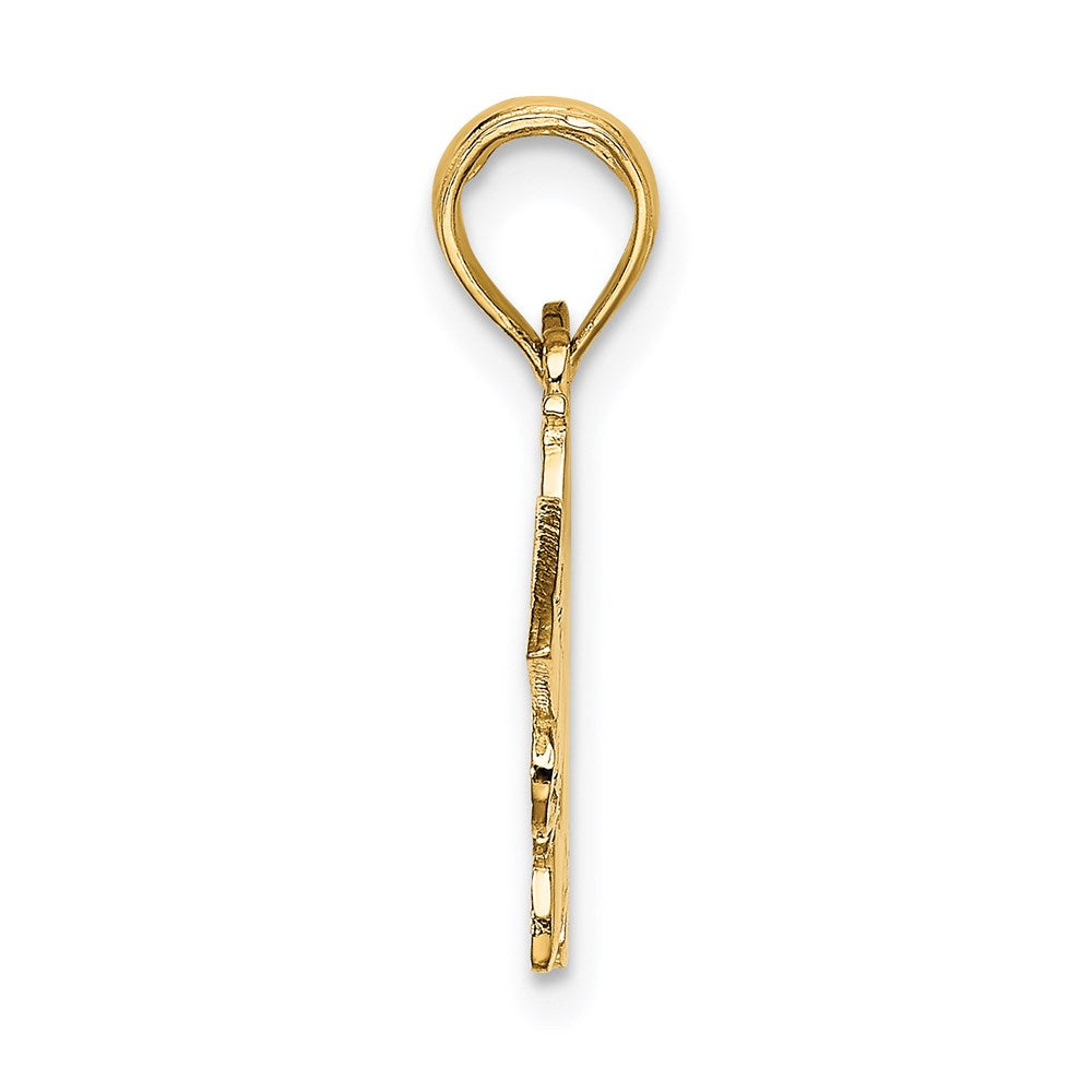 Million Charms 14K Yellow Gold Themed I'D Rather Be Flying Charm