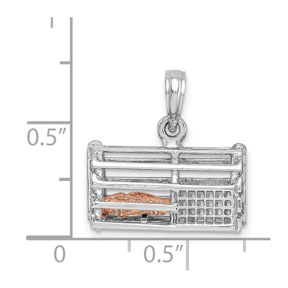 Million Charms 14K Two-Tone Lobster Trap Moveable Charm