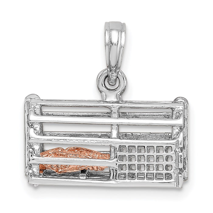 Million Charms 14K Two-Tone Lobster Trap Moveable Charm