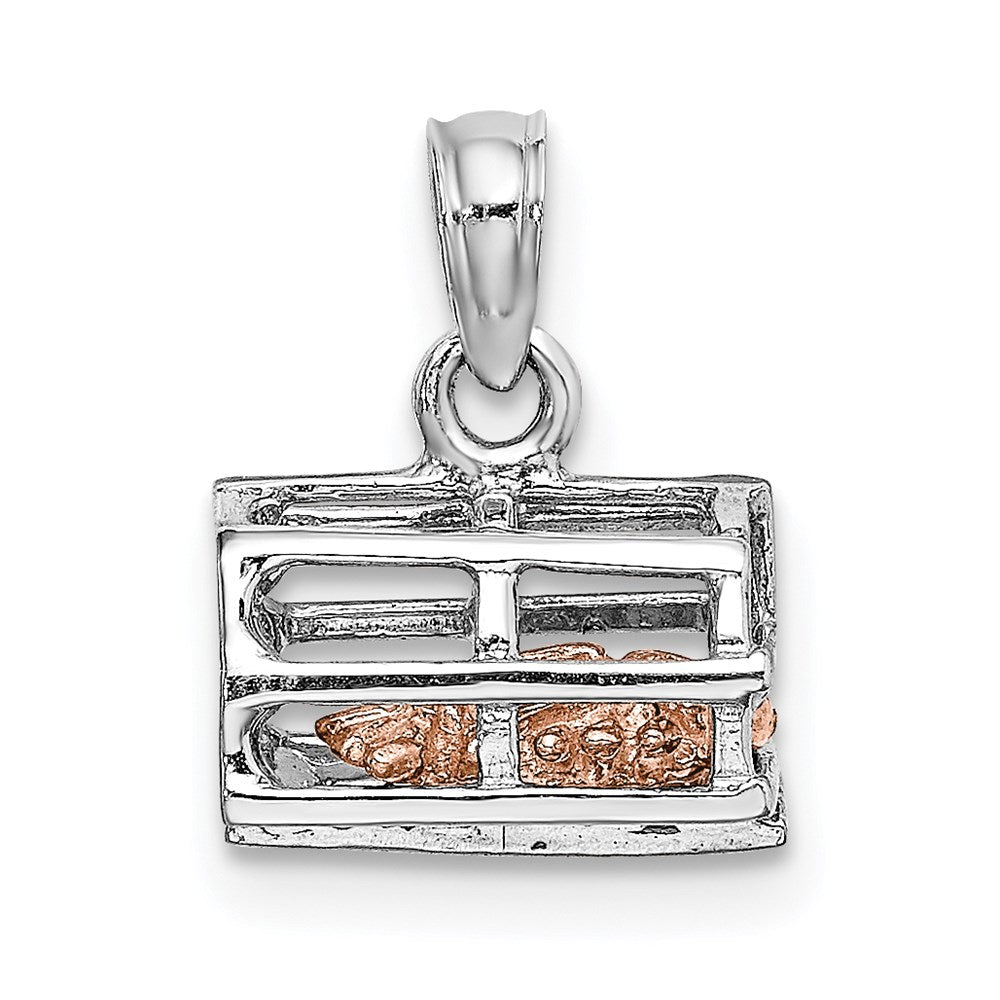 Million Charms 14K Two-Tone Lobster Trap Moveable Charm