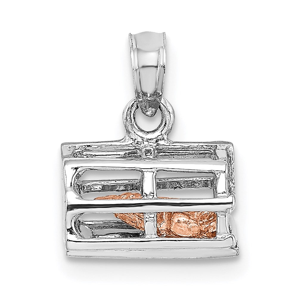 Million Charms 14K Two-Tone Lobster Trap Moveable Charm