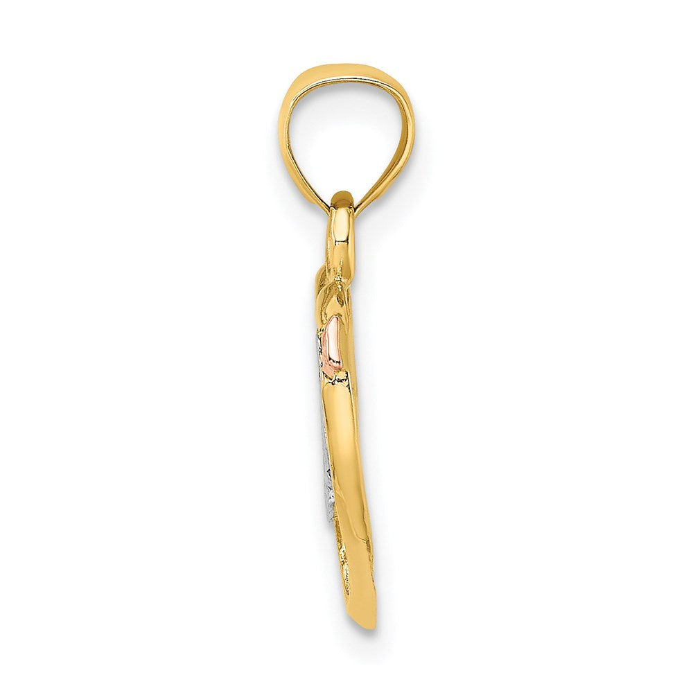 Million Charms 14K Yellow & Rose Gold Themed With Rhodium-Plated Love & Arrow Charm