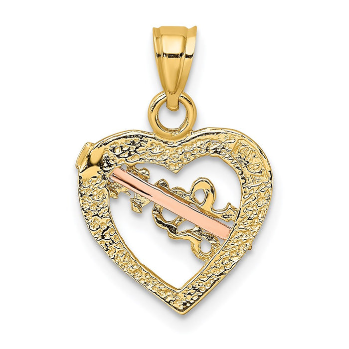 Million Charms 14K Yellow & Rose Gold Themed With Rhodium-Plated Love & Arrow Charm