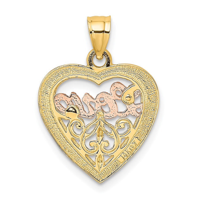 Million Charms 14K Two-Tone Love Heart Charm