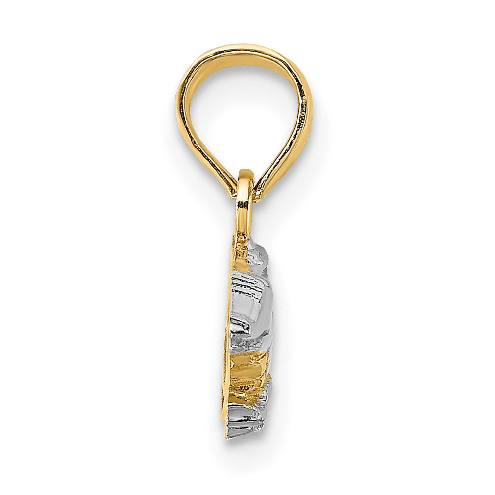 Million Charms 14K Two-Tone Gold Themed 2-D Alligator Charm