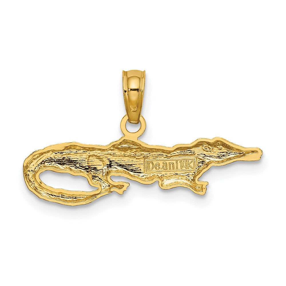 Million Charms 14K Two-Tone Gold Themed 2-D Alligator Charm