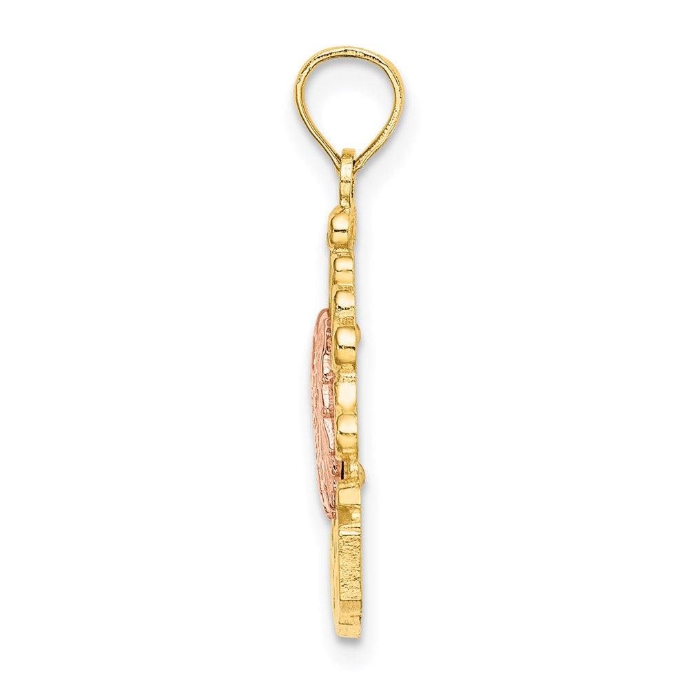 Million Charms 14K Yellow & Rose Gold Themed I Heart Mexico With Eagle Charm