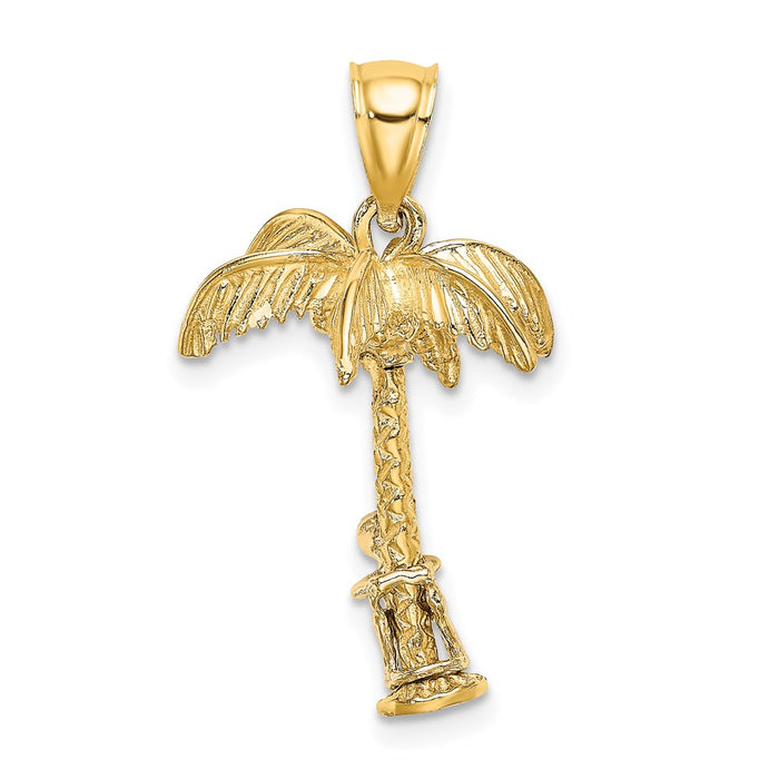 Million Charms 14K Two-Tone Moveable Man 3-D Palm Tree Charm