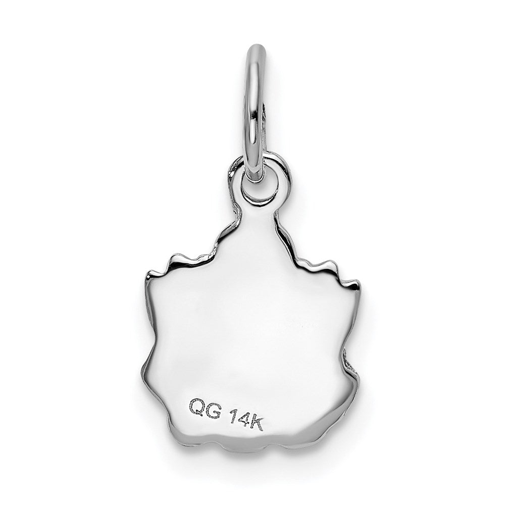 Million Charms 14K White Gold Themed U.S. Army Insignia Charm