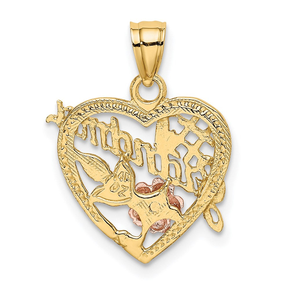 Million Charms 14K Tri-Color #1 Grandma In Heart Charm