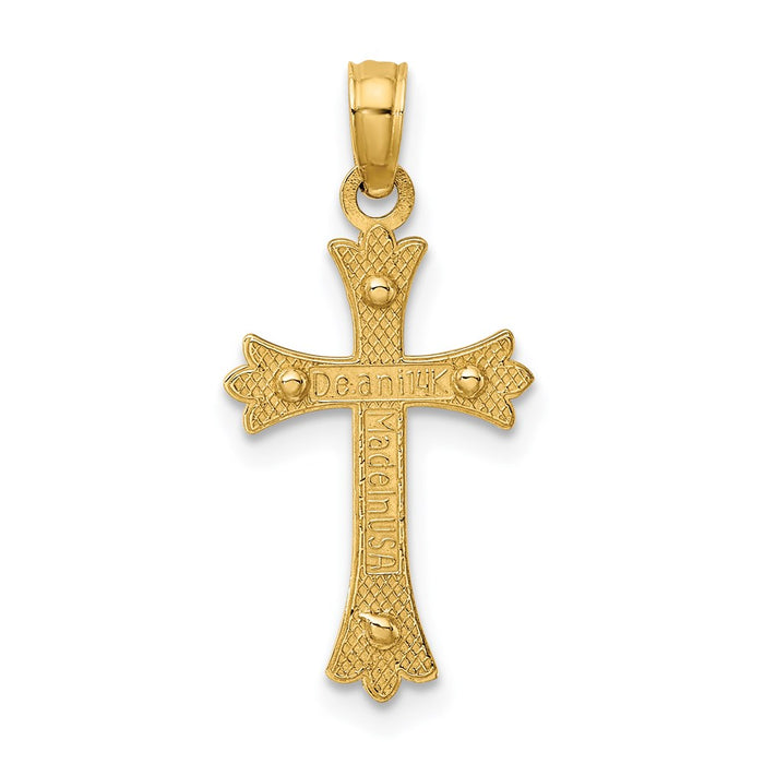 Million Charms 14K Two-Tone Center Relgious Cross Charm