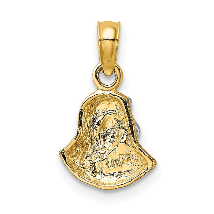 Million Charms 14K With Rhodium-Plated Mary Mother Of Jesus Charm