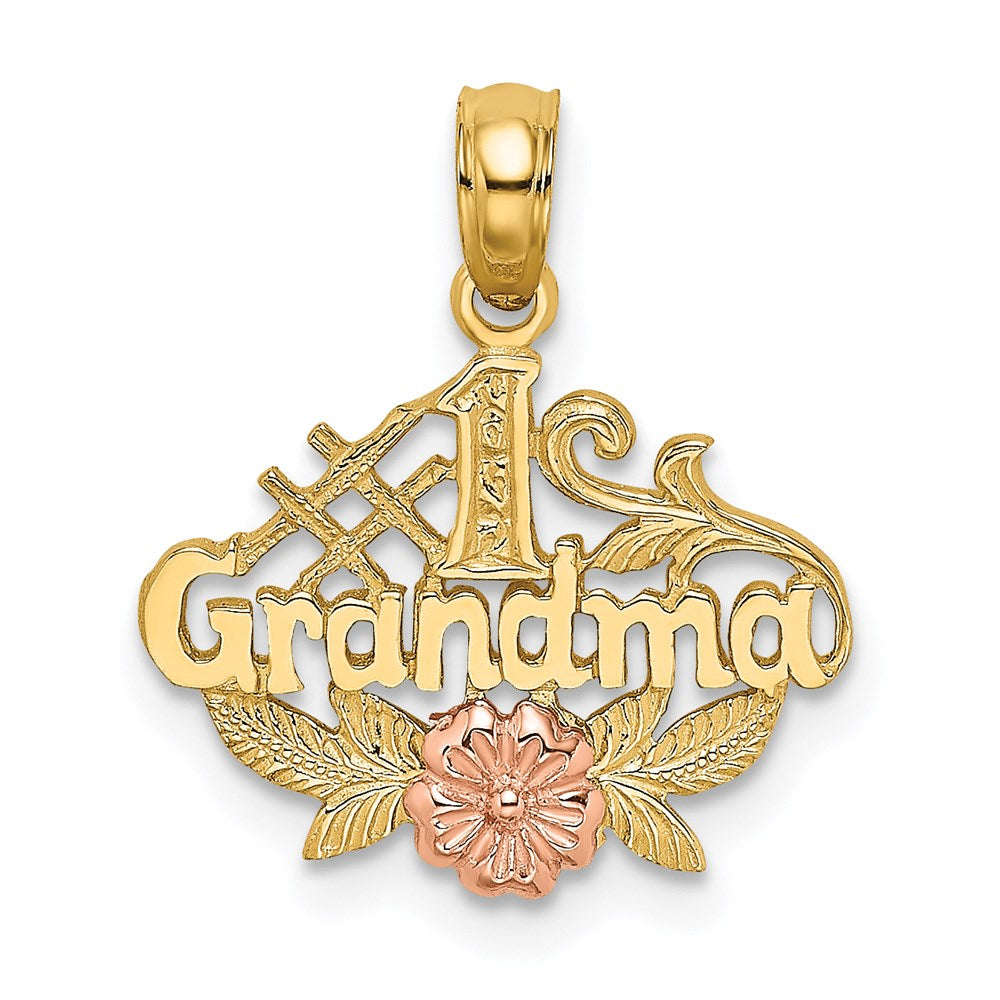 Million Charms 14K Two-Tone #1 Grandma With Flower Charm