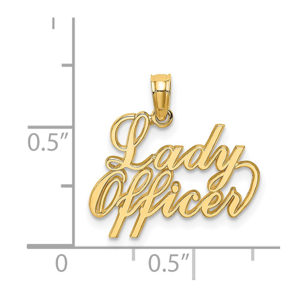 Million Charms 14K Yellow Gold Themed Lady Officer Charm