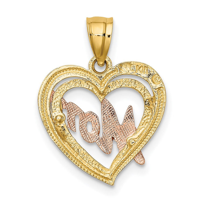 Million Charms 14K Two-Tone Mom With Heart Charm