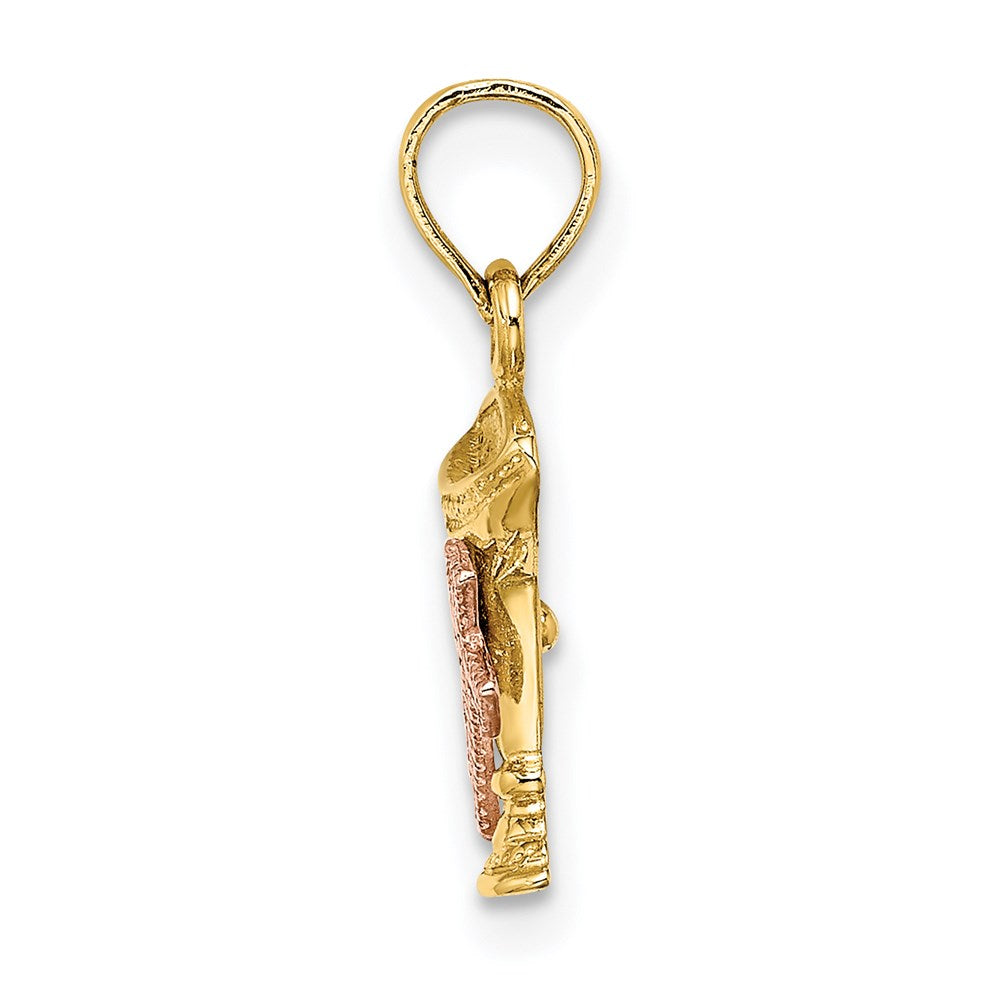 Million Charms 14K Two-Tone Communion Cup With Relgious Cross Charm