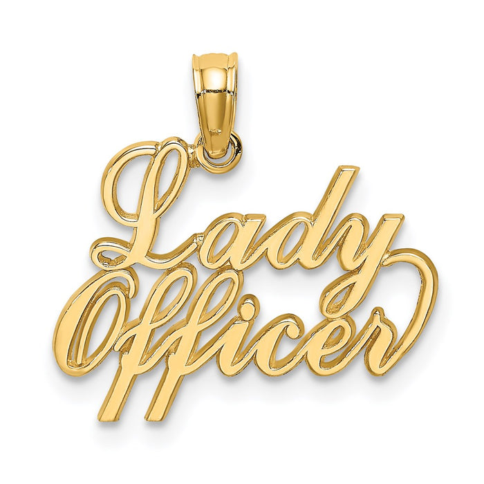 Million Charms 14K Yellow Gold Themed Lady Officer Charm