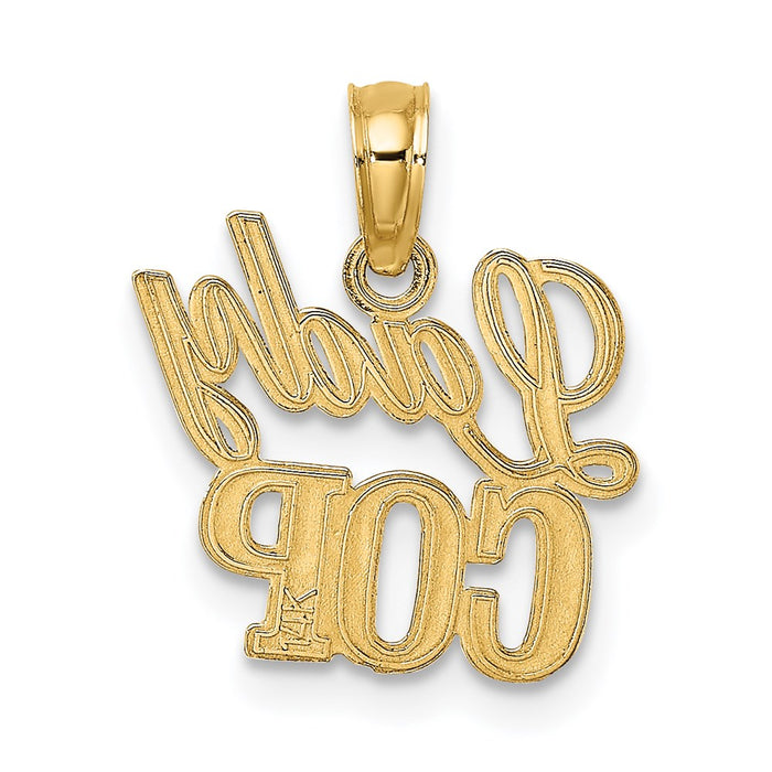 Million Charms 14K Yellow Gold Themed Lady Cop Charm