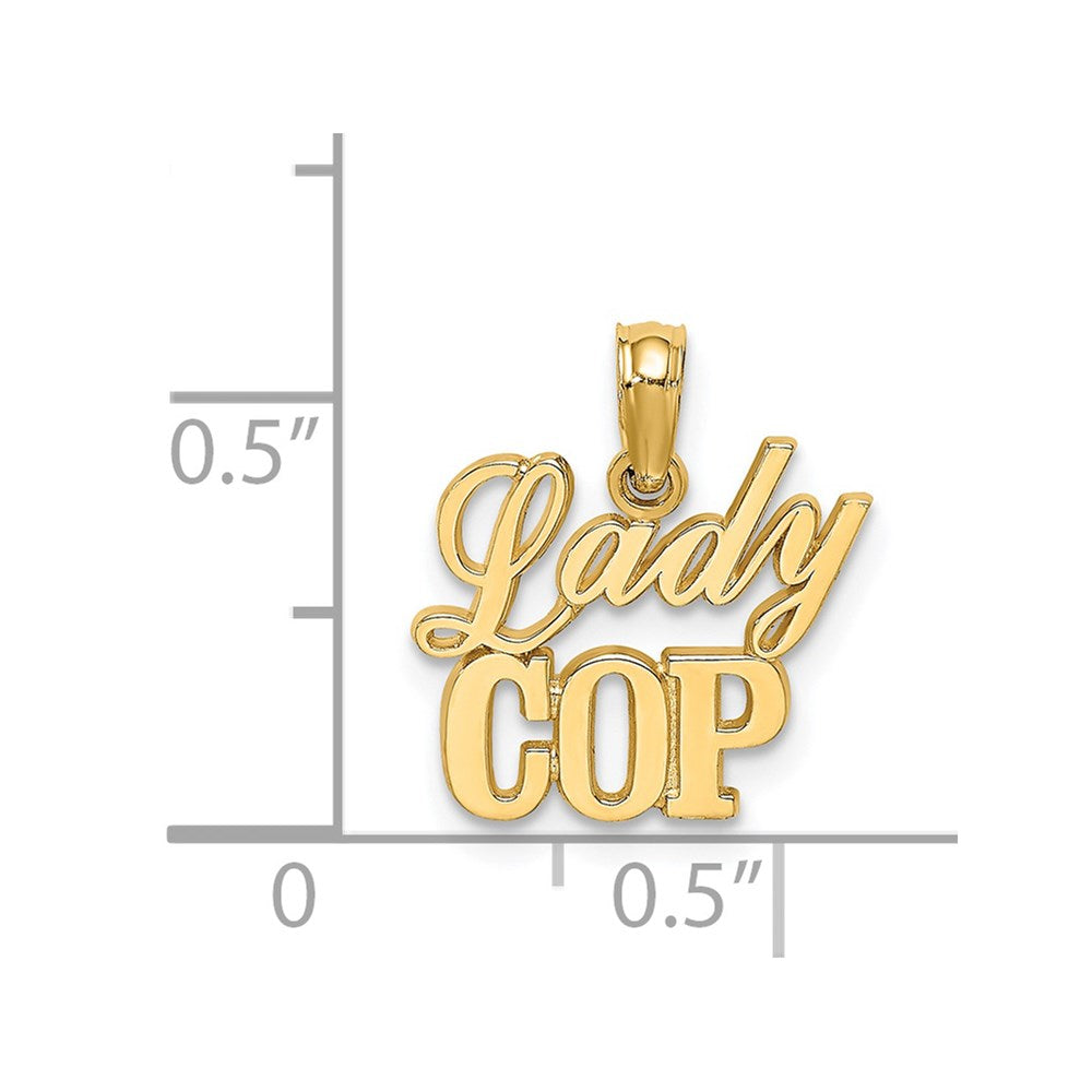 Million Charms 14K Yellow Gold Themed Lady Cop Charm