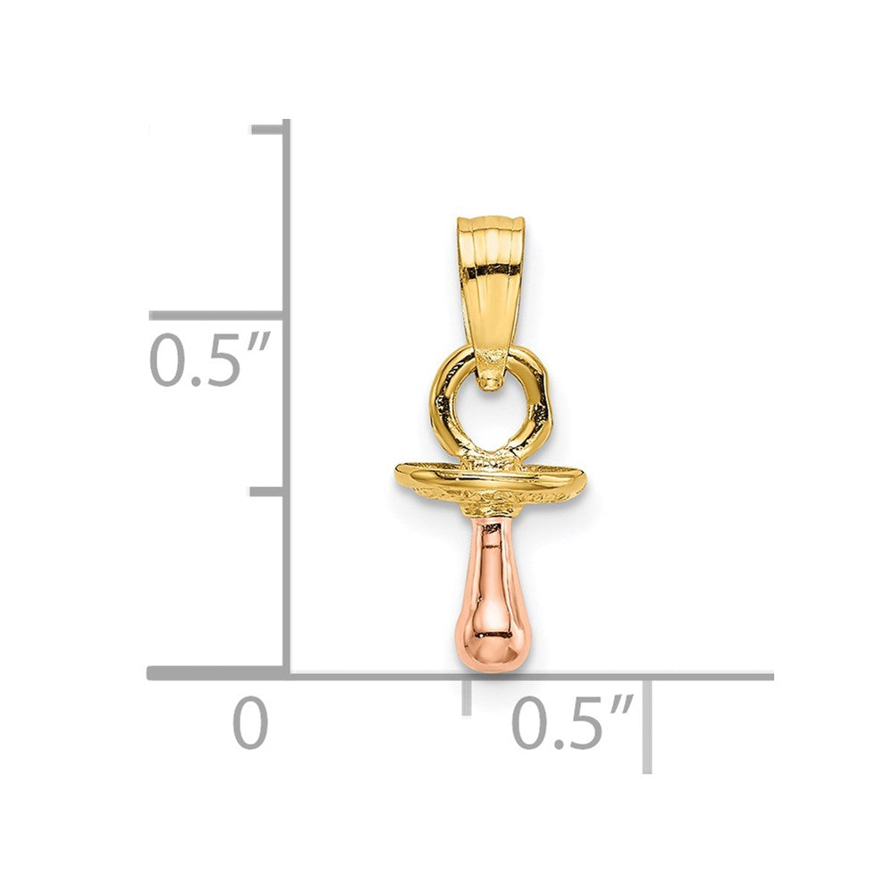 Million Charms 14K Two-Tone 3-D Pacifier Charm