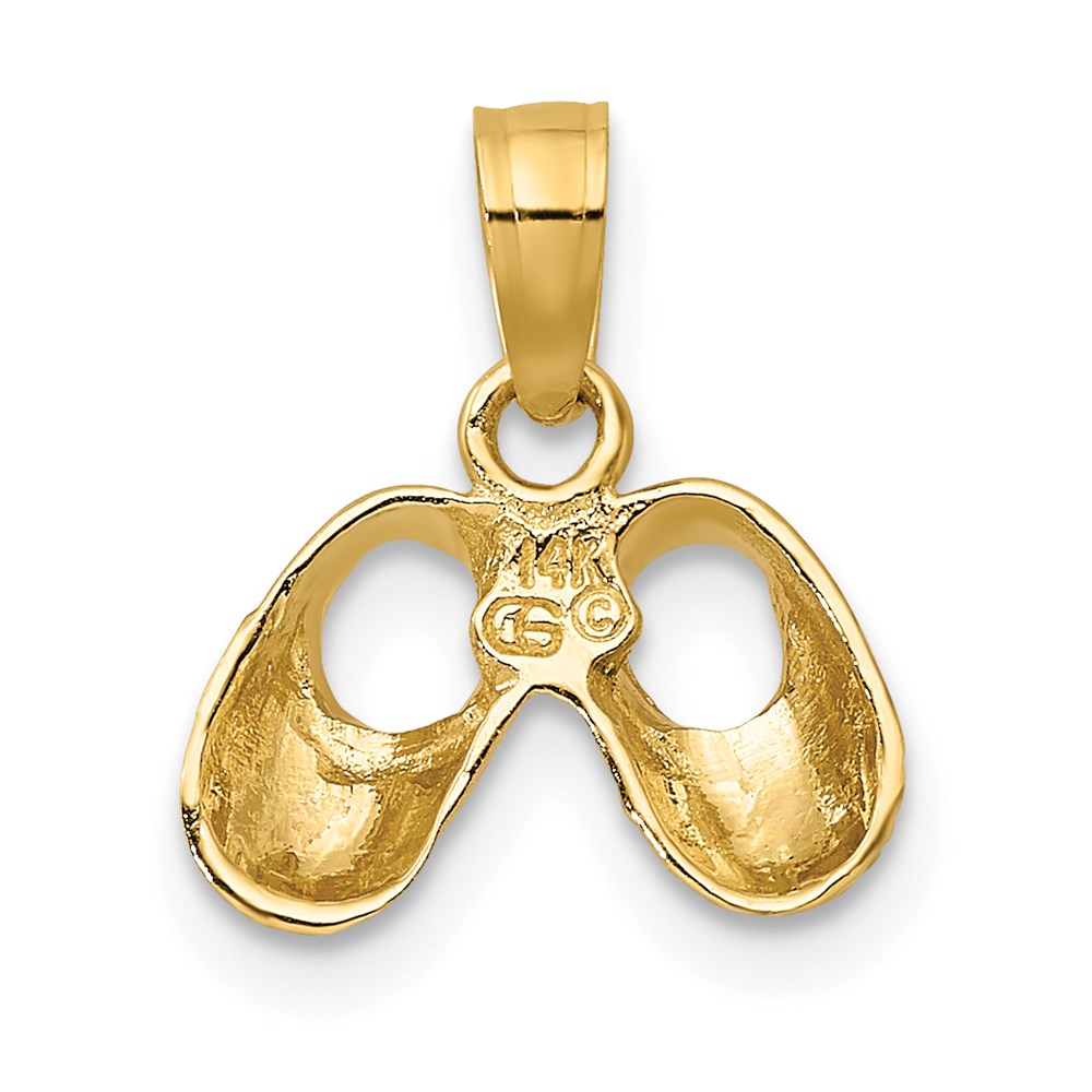 Million Charms 14K Two-Tone Baby Booties With Teddy Bear Charm