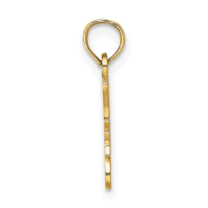 Million Charms 14K Yellow Gold Themed I Love My Police Dad Charm