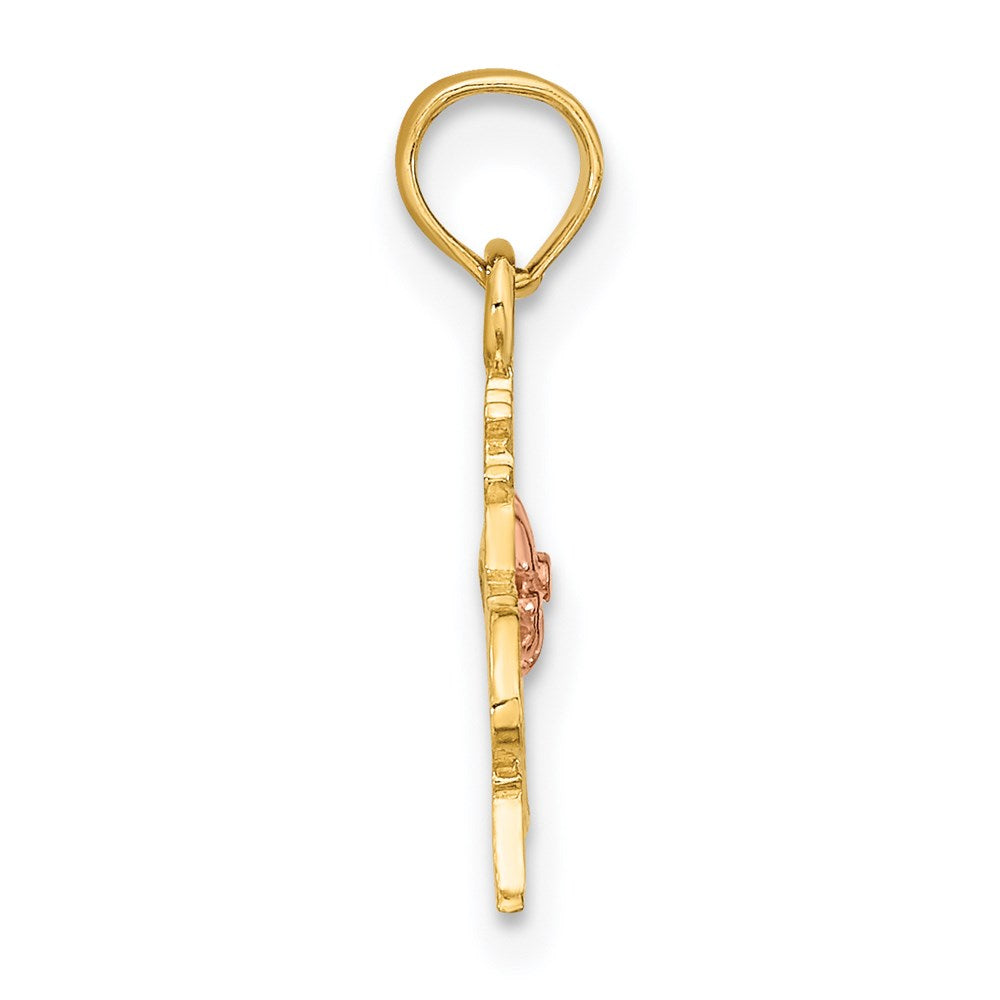 Million Charms 14K Two-Tone #1 Granddaughter With Flowers Charm