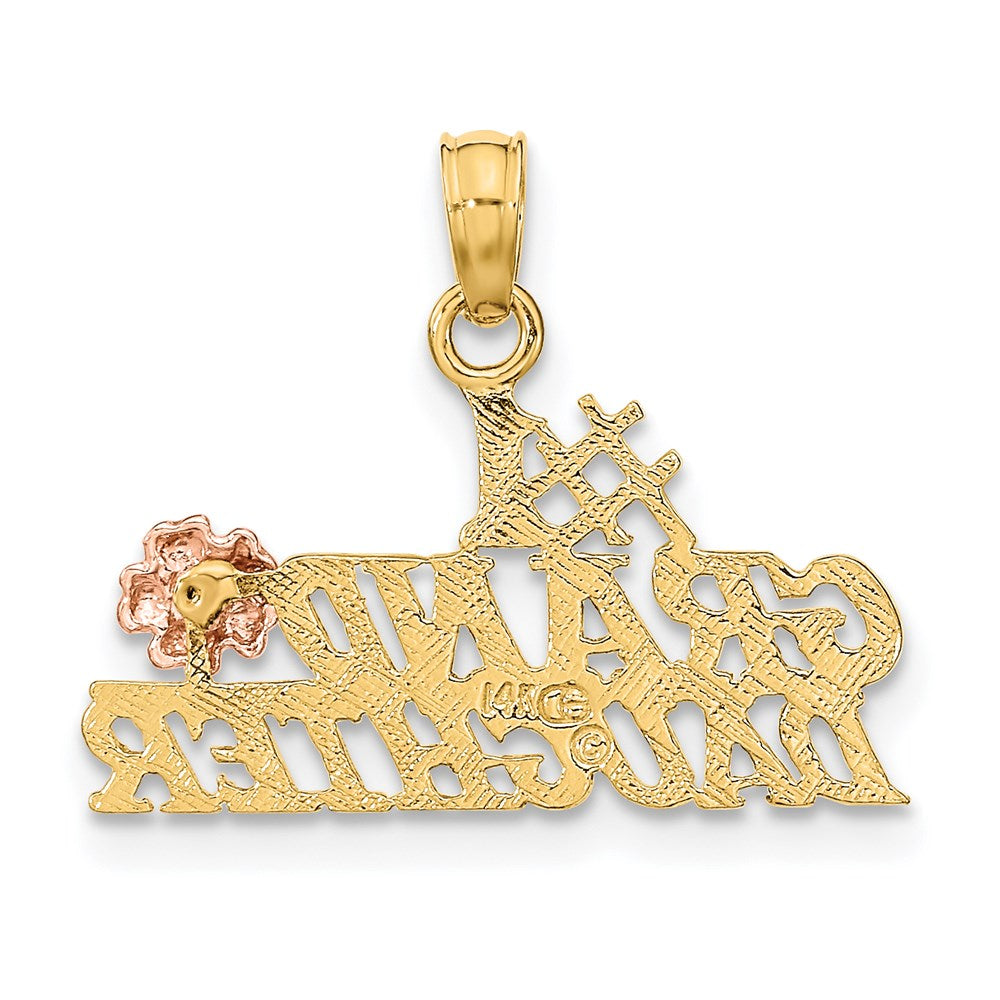 Million Charms 14K Two-Tone #1 Granddaughter With Flowers Charm