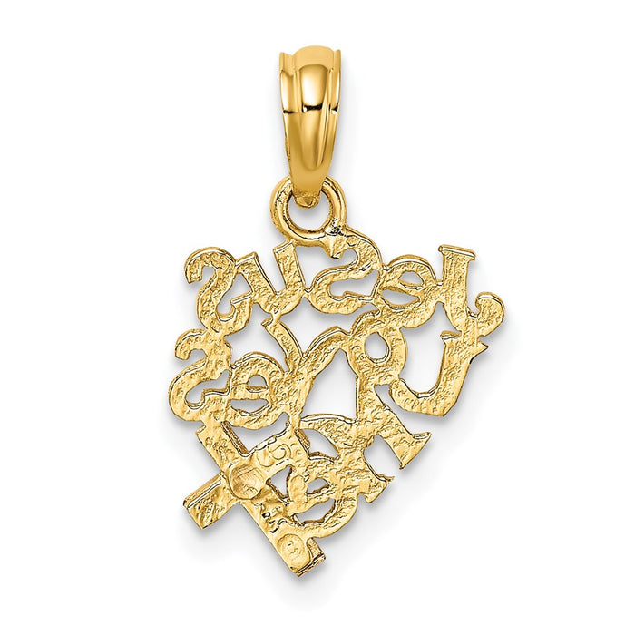 Million Charms 14K Two-Tone Jesus Loves Me Charm