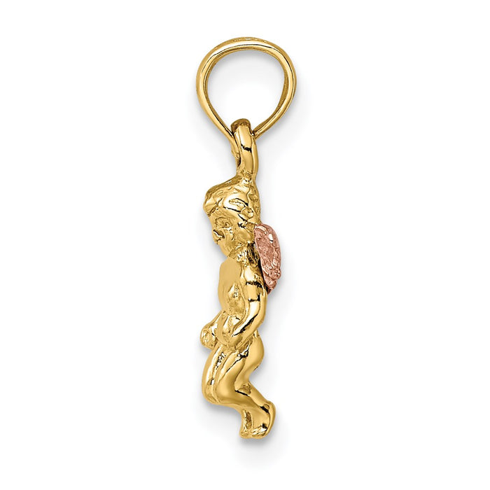 Million Charms 14K Two-Tone 3-D Mini Guardian Angel Charm