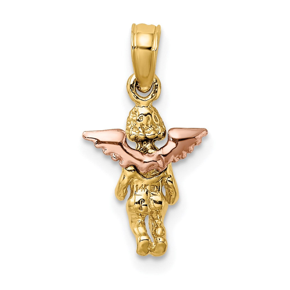 Million Charms 14K Two-Tone 3-D Mini Guardian Angel Charm