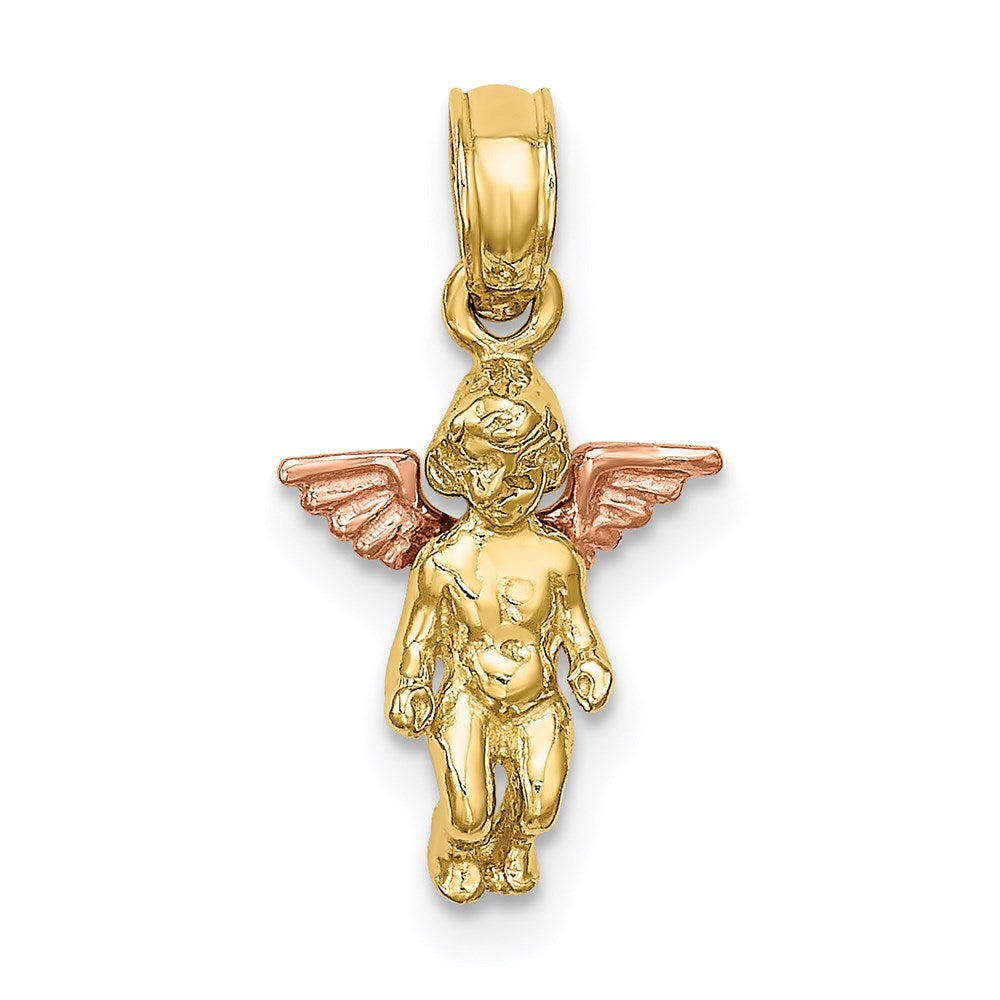 Million Charms 14K Two-Tone 3-D Mini Guardian Angel Charm