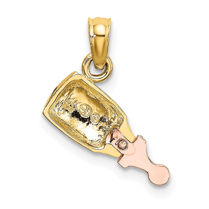 Million Charms 14K Two-Tone Baby Bottle Charm