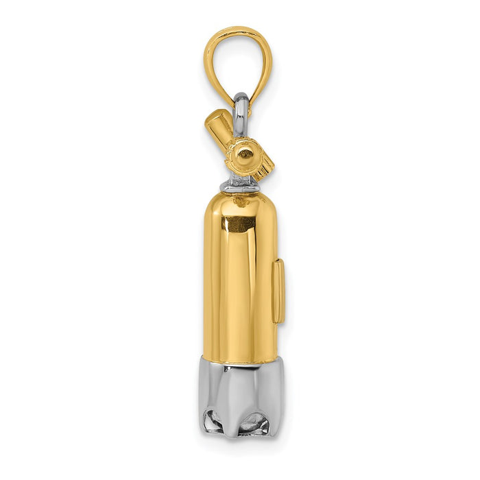 Million Charms 14K Two-Tone 3-D Single Scuba Tank Charm