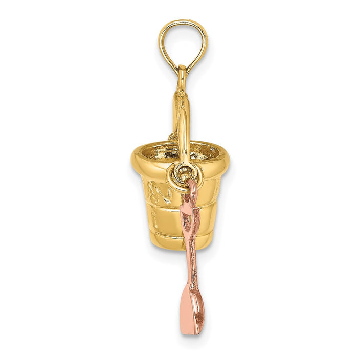 Million Charms 14K Two-Tone Ocean City Bucket With Shovel Charm