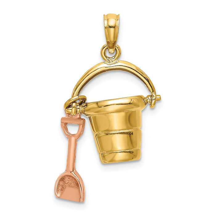 Million Charms 14K Two-Tone Ocean City Bucket With Shovel Charm